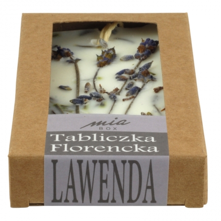 MIA BOX Tabliczka Florencka - zawieszka zapachowa LAWENDA, 90% wosk sojowy 30g